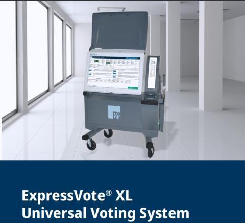 The image depicts the new voting machines that will be used in Suffolk County.